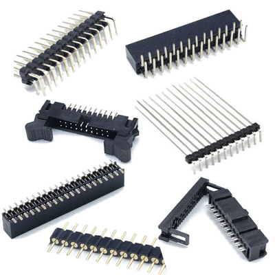 1.27 มิลลิเมตร 2.54 มิลลิเมตร Pin Header ผู้หญิงเชื่อมต่อทองติดต่อ Plating