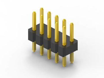 DIP ผู้ชาย Pin Header Connector 2 มม Pitch สองแถว ทองแดง วัสดุติดต่อ