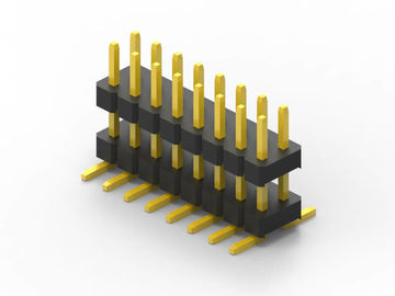2.54 มม เพศชาย SMD Pin Header วัสดุติดต่อทองแดง Connector Pin Header