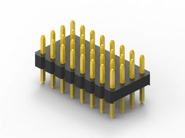 สามแถว 5U PCB Header Connector DIP ประเภทททอง แฟลช ดํา