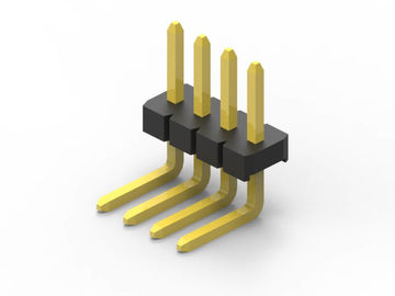 มุมขวา ผู้ชาย Pin Header Connector 1.27 มม Pitch 2 ปิน ถึง 80 ปิน