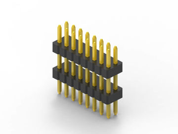 1.00mm pin header แผ่นพลาสติกคู่แถวเดียว R/A ที่ใช้ในการนําทาง
