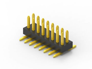 สายสอง SMD ผู้ชาย Pin Head Connector 14 Pin ทองแดงเหล็กสลัด วัสดุติดต่อ