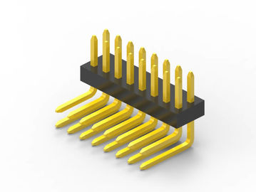 ผู้ชาย Pin PCB Header Connector 1.0mm Pitch PA6T สีดํา พลาสติกมุมขวา