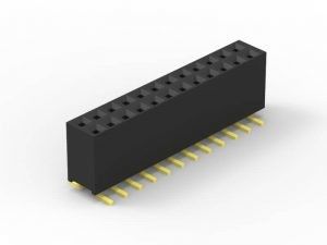 2.54 มิลลิเมตร Pin Header Connector หญิง SMD Dual Row หญิง Header ซ็อต