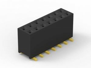 สี่เหลี่ยม SMT PCB Header Connector Surface Mount PA6T วัสดุ ดํา