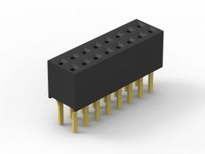 เครื่องเชื่อมหัวหน้าสตรีตรง 1.27 มิลลิเมตร Pitch ผ่านหลุมสําหรับ Motherboard