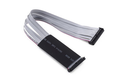 2.54mm IDC Flat Ribbon Cable Assembly With Heat Shrink Tube ความยาวที่กําหนดเอง
