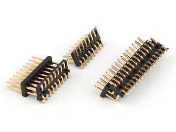 1.27 มม Pitch Male Pin Header Connector สองแถว สีดํา PA9T พลาสติก