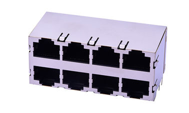 โคเนคเตอร์เครือข่าย RJ45 ชั้นสอง โซกิต 8 Port 8p8c 90 องศา