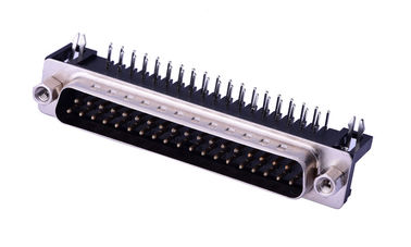 ผู้ชาย / ผู้หญิง 37 Pin ประเภท D Connector, คอนเนคเตอร์แบบสองแถว 90 องศาb 37 Pin