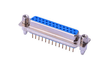 VGA Socket 25 PIN D Sub Connector 1000M ความต้านทานความละอ่อน Omega Min