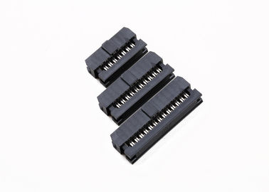 2.00 มม Pitch Idc Box Header, ทอง Flash Flat Flex Ribbon Cable Connector เครื่องเชื่อม