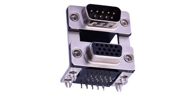 ผู้หญิง D Sub Connector 9PIN ประเภทประกอบที่นั่งสาธารณะ