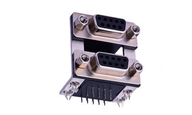 ซ็อต VGA สีดํา D SUB เครื่องเชื่อมเข้าออก การประกอบ 9 แมตเตอร์สลัดทองแดง