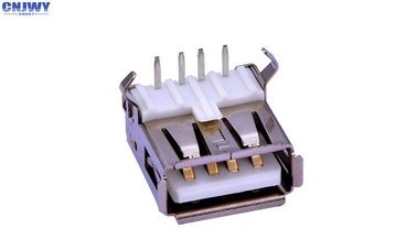 สายต่อ DIP แบบ 2.0 สายต่อ Micro USB สายต่อมุมขวา สีขาว วัสดุ LCP