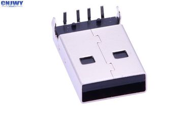 4 Pin PCBA Male Micro USB Input Output Connectors พลาสติก 100 วอลต์ ความตึงกัน