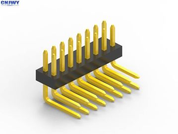 ผู้ชาย Pin PCB Header Connector 1.0mm Pitch PA6T สีดํา พลาสติกมุมขวา