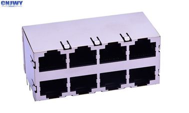 โคเนคเตอร์เครือข่าย RJ45 ชั้นสอง โซกิต 8 Port 8p8c 90 องศา
