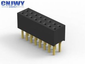 เครื่องเชื่อมหัวหน้าสตรีตรง 1.27 มิลลิเมตร Pitch ผ่านหลุมสําหรับ Motherboard