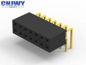 2 มิลลิเมตร Pitch Connector หญิง ผ่านรู พลาสติก มุมขวา หัว หญิง