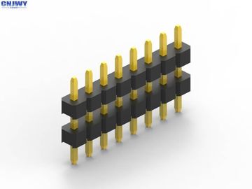 10 ปิน 2.54 มม Pitch Male Pin Header Connector ความต้านทานการติดต่อ 20mΩ Max