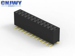 ทนทาน 20 ปิน PCB Header Connector 1mm Pitch PA6T สองแถวชาย Pin Header