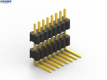 1.27 มม Pitch PCB Header Connector คอนคาเวฟโค้งแถวเดียวพลาสติกคู่