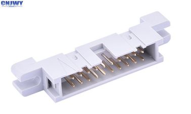 2.54 Pitch IDC Box Header Connector สี่เหลี่ยม สีเทา Insulator PBT