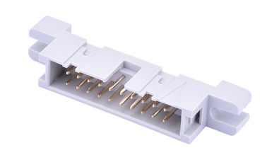 2.54 Pitch IDC Box Header Connector สี่เหลี่ยม สีเทา Insulator PBT