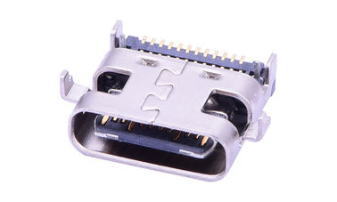 USB 3.1 เครื่องเชื่อมเข้าออกของเก้าอี้หญิง 24 ตําแหน่งติดต่อ ชนิดแผ่นซิง