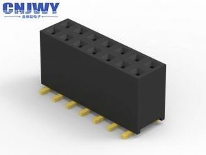 สี่เหลี่ยม SMT PCB Header Connector Surface Mount PA6T วัสดุ ดํา