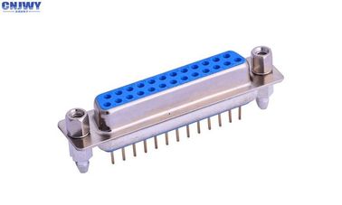 VGA Socket 25 PIN D Sub Connector 1000M ความต้านทานความละอ่อน Omega Min