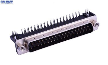 ผู้ชาย / ผู้หญิง 37 Pin ประเภท D Connector, คอนเนคเตอร์แบบสองแถว 90 องศาb 37 Pin