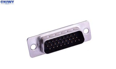 สามแถว Db 26 Pin Connector, 180 องศา D Sub Male Connector สังกัดทองแดง