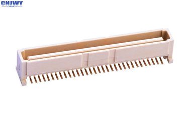 64 PIN Bit PCB Board To Board Connector 1.0MM ที่นั่งตั้ง สีเบจ วัสดุ LCP
