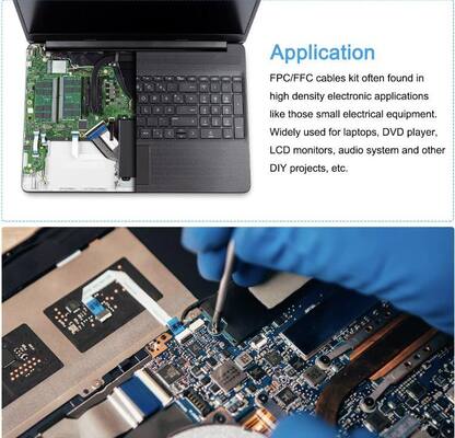 การประกอบเคเบิล FFC ที่ทนทาน มีความยืดหยุ่นสูงและความละเอียดที่เหมาะสําหรับอุปกรณ์อิเล็กทรอนิกส์ที่ซับซ้อน