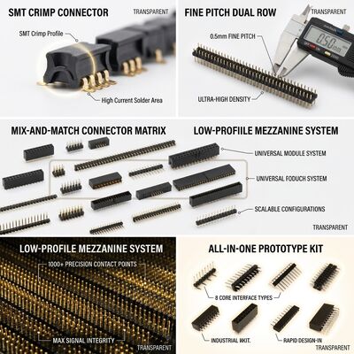 การแยกแยก Snap-Off Single Row Male Pin Header Strip Connector 2.54mm Pitch 40-Pin ความยาวที่สามารถปรับแต่งได้
