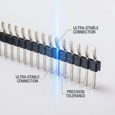 การติดตั้งพื้นผิว แถวเดียว ผู้ชาย Pin Header Connector 2.54mm Pitch SMT PCB Board Mount