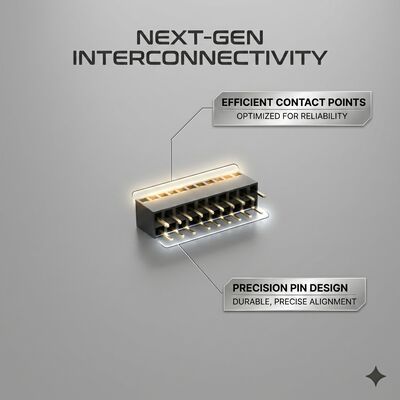 Shrouded Box Header Style 2.54MM Dual Row Female Connector Gold Flash PA6T Polarized Keyed PCB Through Hole