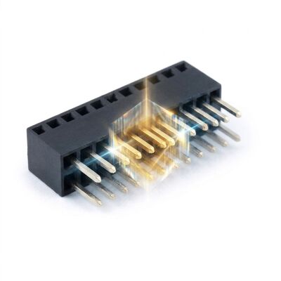 2.54 มม. สนามสูงในปัจจุบัน 5A ขั้วต่อหัวต่อหญิงแบบสัมผัสคู่ซ็อกเก็ต PCB พลังงาน