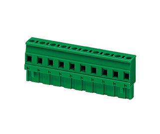 H26.0mm DIP Plug In Terminal Block Connector 1*09P สีเขียว PA66 SN โป้ 30-12AWG