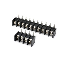 PCB Barrier Terminal Screw Connector Block 9.52mm Pitch 1*10P Right Angel M4 สตีล