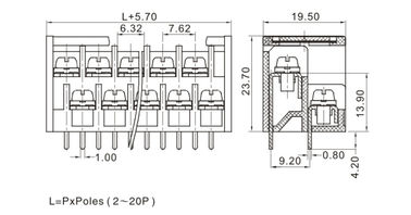 เครื่องเชื่อมบล็อกปลายทางขัดขวางสองแถว 2 * 10P DIP ผลิตโดยสายการทํางานอัตโนมัติ