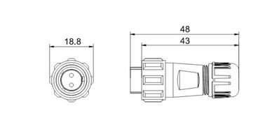 เครื่องเชื่อมสายพัดลมเครื่องบินกันน้ํา GM1310 7Poles ชายและหญิง 200V 5A