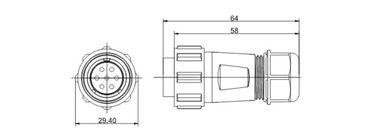 IP68 กันน้ํา โพล็กบล็อกปลายทาง, CNJWY แผนผังหญิงชายสัญญาณ LED ซ็อต