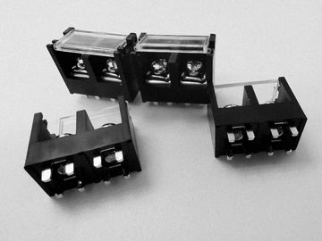 Black Barrier Terminal Block Connector 11mm Pitch 2 ตําแหน่งสําหรับอุปกรณ์ไฟฟ้า