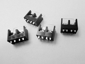 Black Barrier Terminal Block Connector 11mm Pitch 2 ตําแหน่งสําหรับอุปกรณ์ไฟฟ้า