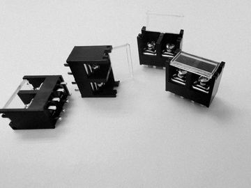 Black Barrier Terminal Block Connector 11mm Pitch 2 ตําแหน่งสําหรับอุปกรณ์ไฟฟ้า