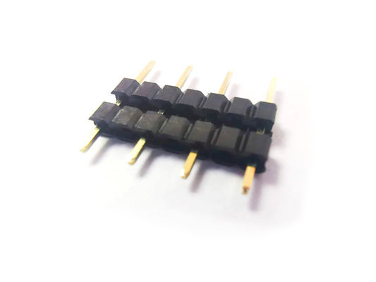 โฟสฟอร์ทองแดง 2.54MM Pitch PA6T 1 * 7P ทอง Flash Pin Header